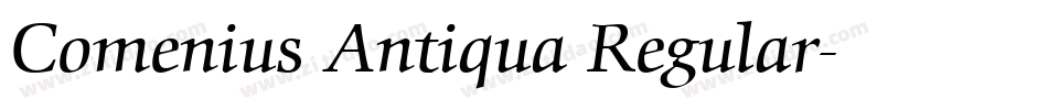 Comenius Antiqua Regular字体转换